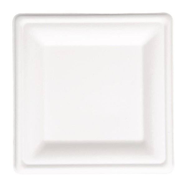 Fiesta Green Fiesta Green Composteerbare bagasse borden vierkant | 159x159mm. | 50 stuks