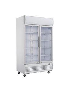 Polar Display koeling met klapdeuren en lichtbak 950 liter | 120x73xH202.6cm.