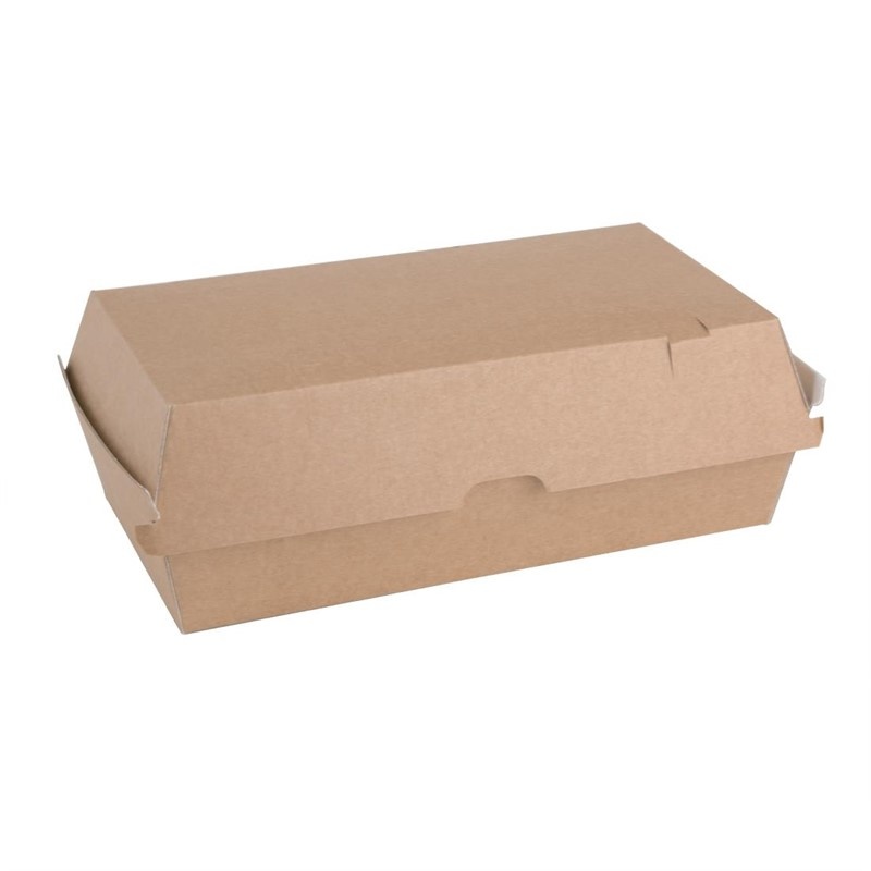 Fiesta Green Composteerbare hamburgerdoosjes kraft groot rechthoekig (100 stuks)