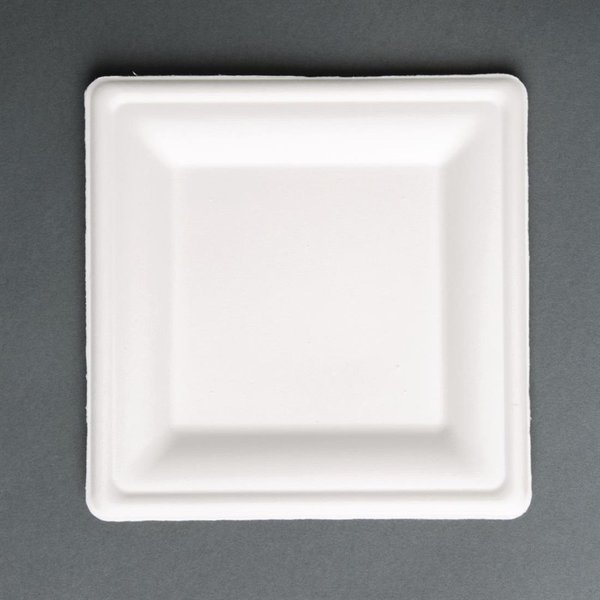 Fiesta Green Composteerbare bagasse borden vierkant 261mm (50 stuks)