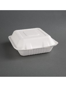 Fiesta Green Composteerbare bagasse voedseldozen 3 compartimenten (200 stuks)