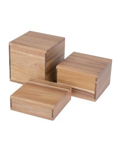 Olympia Buffetverhogers acaciahout  15x15 cm.  | Set van 3