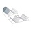 Bordenrek voor 2x 16 borden draadstructuur wit  | max. 330 mm / min. 250 mm