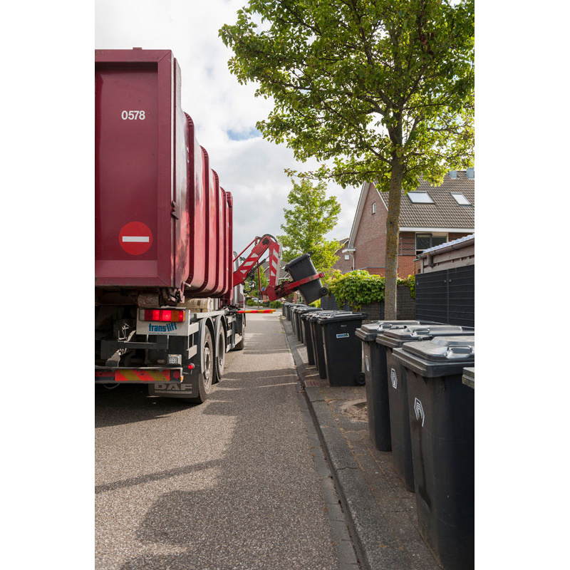 Mini-container zwart 240 Liter | 583x737xH1078mm., foto 2 van 2