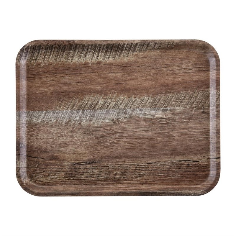Cambro Cambro Madeira gelamineerd dienblad donker eiken | 46x36 cm.