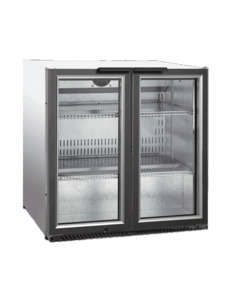 TopCold Barkoeling met 2 kapdeuren 208 liter | Zwart | 885x515xH889mm.