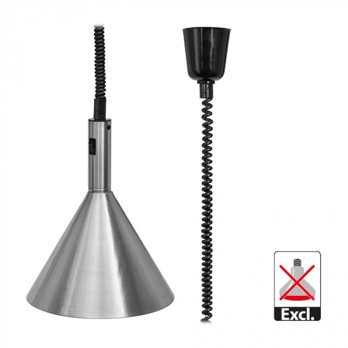 Warmhoudlamp aluminium | Verstelbaar snoer 84 ~ 137 cm