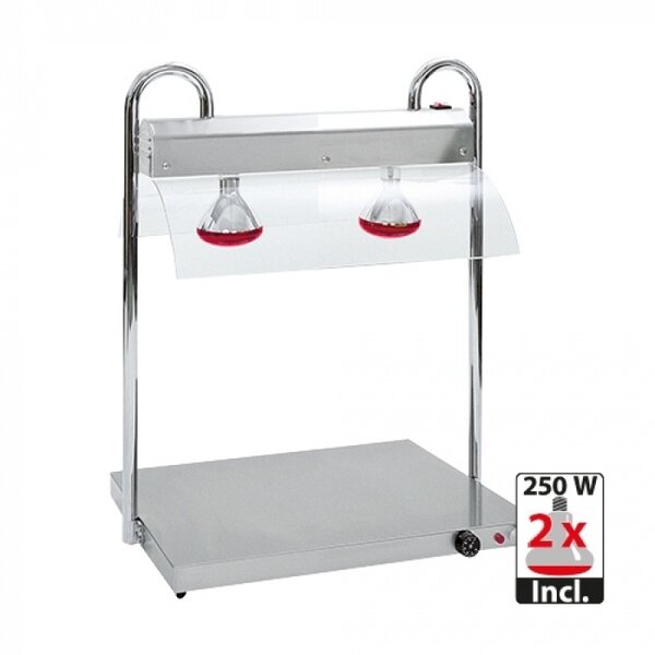 EMGA Warmhoudplaat met warmhoudbrug type GN 2/1 | 70,5x55,5x(H)83cm