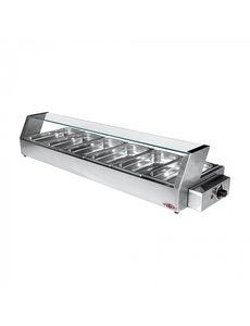 Stilfer Bain-Marie Warmhoudvitrine | 6x GN 1/3 | 114,5x35,5x(H)10cm