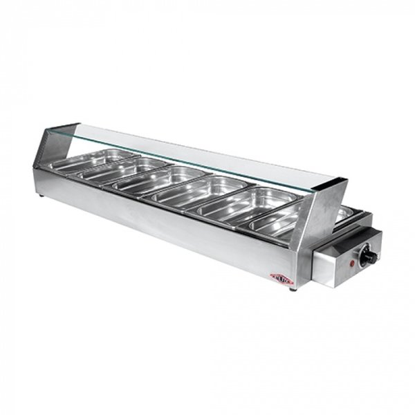 Stilfer Stilfer Bain-Marie Warmhoudvitrine | 6x GN 1/3 | 114,5x35,5x(H)10cm