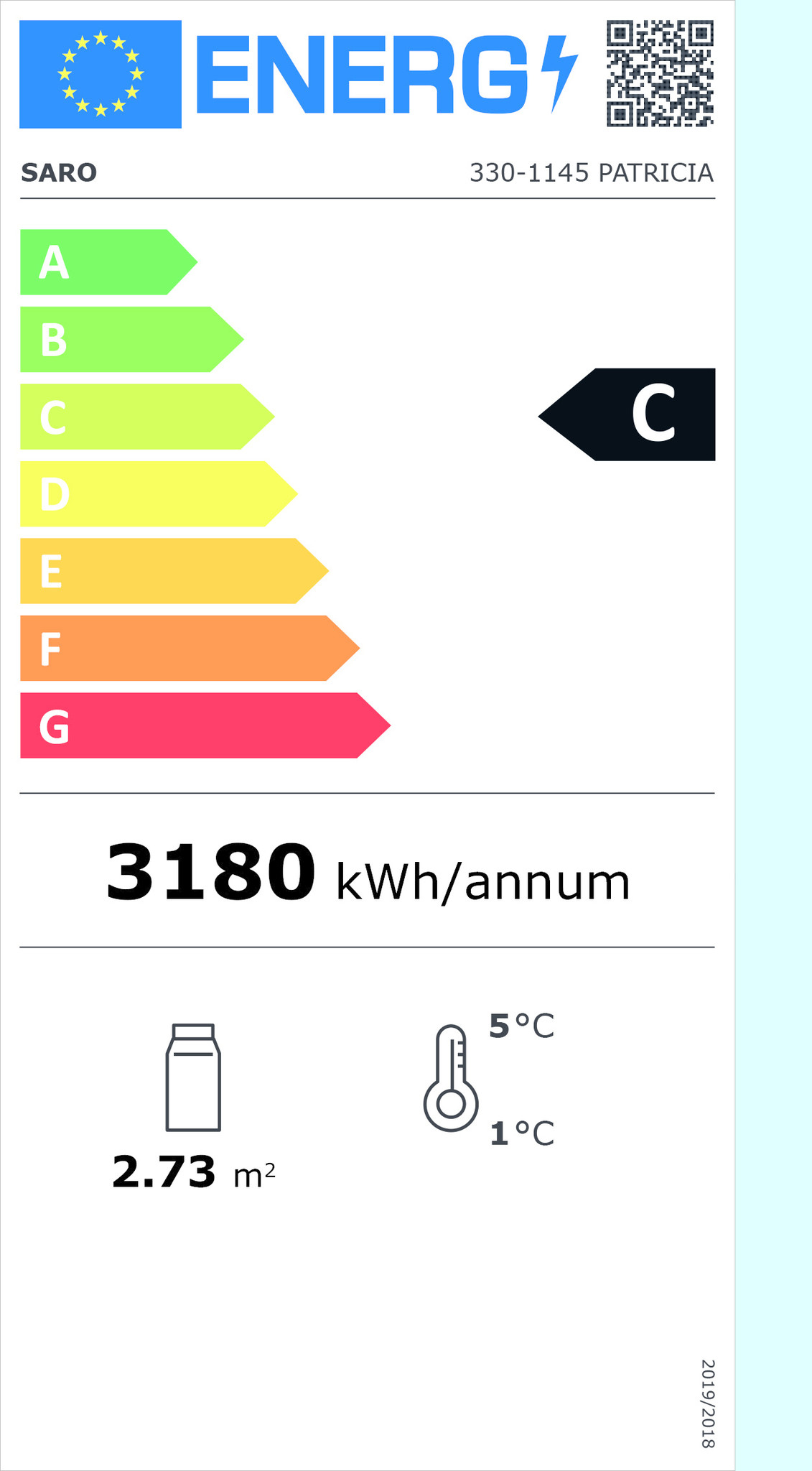 Saro Gebaksvitrine met 3 schappen 650 liter Model PATRICIA | +2 /+8 °C, foto 2 van 2