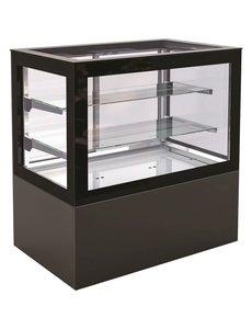 Combisteel Koelvitrine met 2 etages 600 liter zwart | 1600x780xH1300mm.