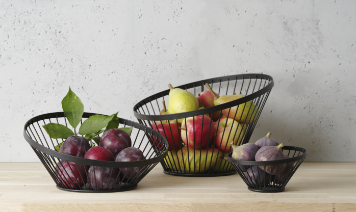Hendi Fruitkorf schuin zwart | Ø280xH130mm, foto 2 van 2