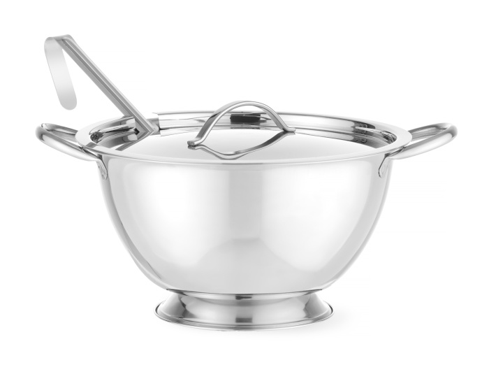 Hendi Soepterrine met deksel 2.7 liter RVS | Ø270xH120mm