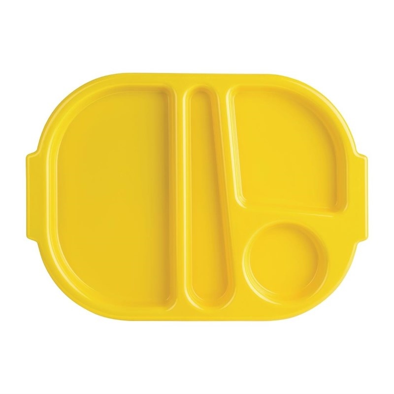 Olympia Dienbladen met vakken 32,2x23,6cm geel