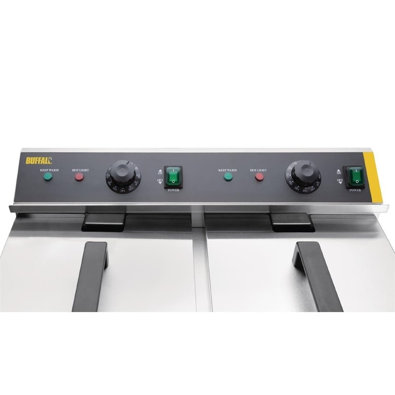 Buffalo Inductiefriteuse dubbel | 2x 3000W | 47,8x57,6x(H)41cm, foto 4 van 6