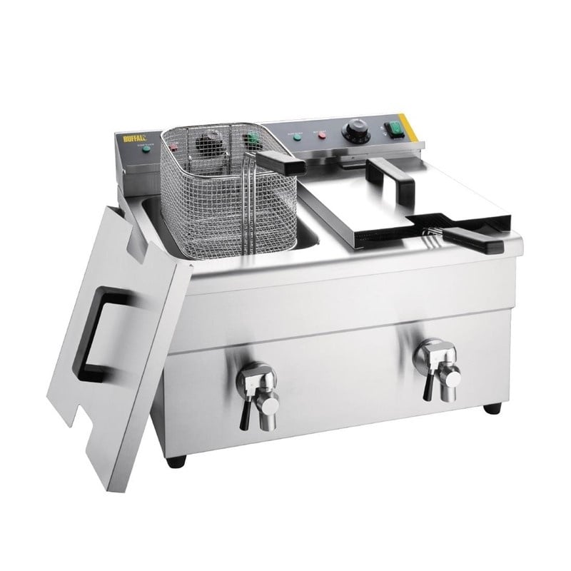 Buffalo Inductiefriteuse dubbel | 2x 3000W | 47,8x57,6x(H)41cm, foto 5 van 6