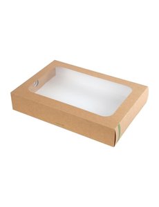 Vegware Composteerbare sandwichboxen met deksel groot | 25 stuks