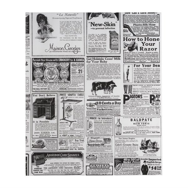APS Vetvrij papier vintage krantenprint 340x280mm