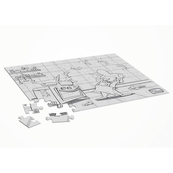 Dining Kids Puzzel om in te kleuren Chef A4 | 25 stuks