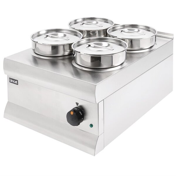 Lincat Lincat Bain marie met 4x 4,5 liter ronde potten | 750W | 45x60xH32.5 cm.