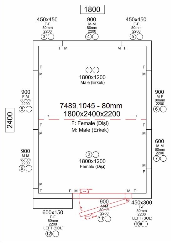 Combisteel Koelcel / Vriescel 7.5m³ Pro Line | B1800xD2400xH2200mm., foto 2 van 2
