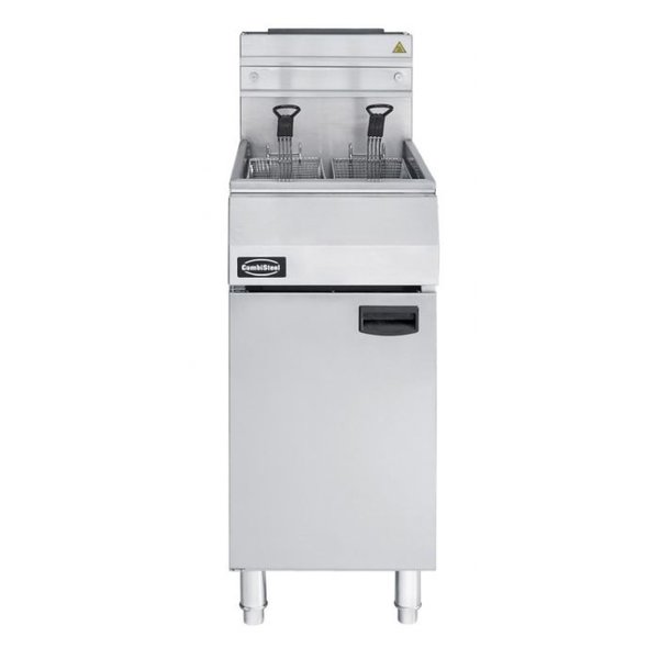 Combisteel Propaangas friteuse met onderstel en 2 manden | 21 liter | 27kW | Pitco Look a Like