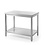 Hendi Werktafel met onderschap RVS | 160x60xH85cm