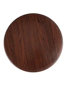 Bolero Tafelblad Ø80cm rond donkerbruin | Voorgeboord