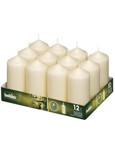 Bolsius Stompkaarsen ivoorkleurig 12 cm. | 12 stuks