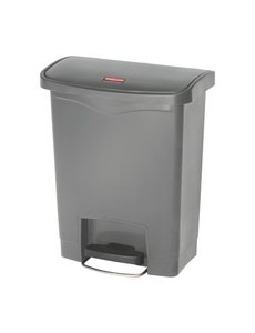 Rubbermaid Slim Jim pedaalemmer grijs 30 liter | Met bevestiginsband voor afvalzakken