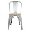 Bolero Bolero Bistro gegalvaniseerd stalen stoelen met houten zitting (4 stuks)