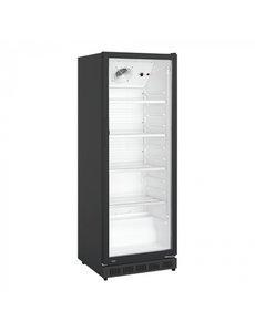 Exquisit Koelkast met glazen deur 347 liter zwart/wit | 180Watt | 57.6x62xH174 cm.