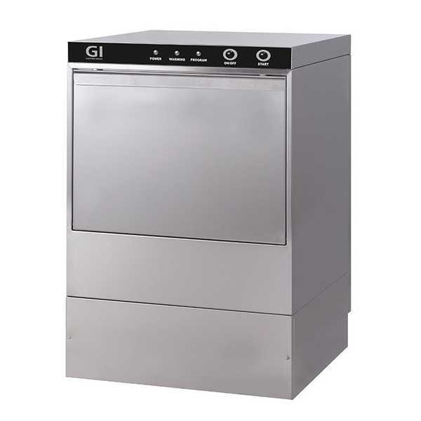 Gastro-Inox Vaatwasmachine elektronisch met naglans 50x50cm | 230V / 3.6kW | Max laadhoogte 360mm.