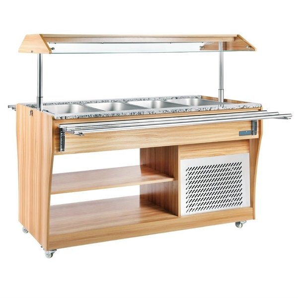 Polar PolarGekoelde salade buffetbar 4x GN 1/1 | 149x76,6xH133,8cm