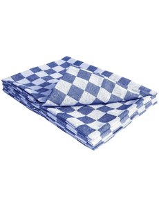 Vogue Theedoek blauw geblokt katoen | 66 x 66cm