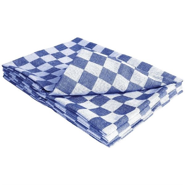 Vogue Vogue Theedoek blauw geblokt katoen | 66 x 66cm