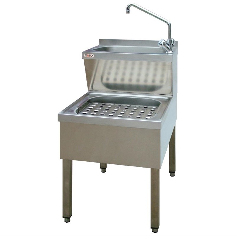 Basix Basix RVS schoonmaak spoeltafel | 500x600xH890mm