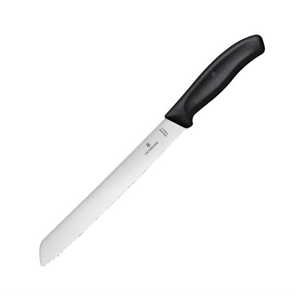 Victorinox Victorinox broodmes 21cm zwart (blisterverpakking)