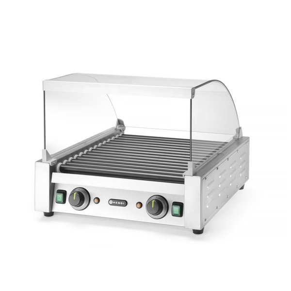 Glazen cover voor worstenroller grill