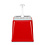 Hendi Sausdispenser met pomp rood 2.5 liter | 230x210xH250mm.