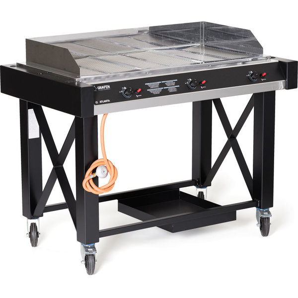 Hendi Graven Gasbarbecue met 3 branders Atlanta | Grilloppervlak: 1100x500 mm.