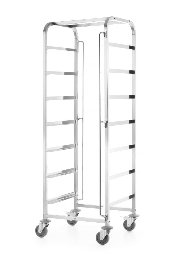 Hendi Afwaskorven trolley regaalwagen met 7 vaatwaskorven van 50x50 cm/