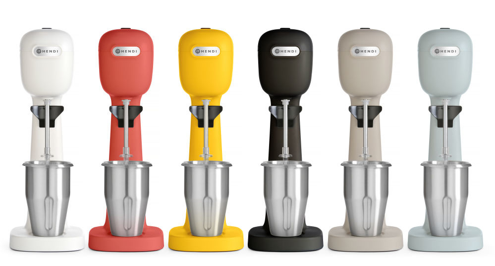 UNIQ Hendi Milkshaker met RVS beker 1 liter karamel | Design by Bronwasser, foto 2 van 2