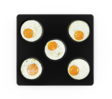 UNOX Eierbakplaat voor 5 eieren aluminium tray GN2/3