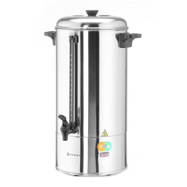 Hendi Percolator 16 liter enkelwandig RVS | 1500W | 90 koppen in ± 80 min.