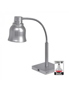 CaterChef Warmhoudlamp met zware voet RVS | Incl. 250Watt