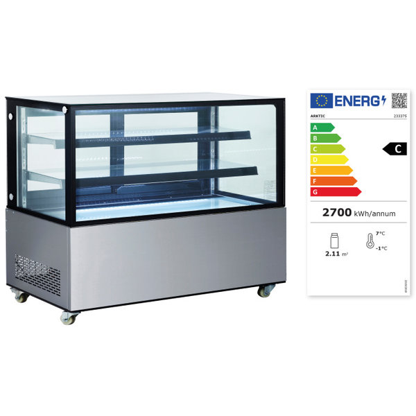 Hendi/Arktic Koelvitrine met 2 schappen 510 liter | 2 / 6˚C | 1515x675xH1210mm