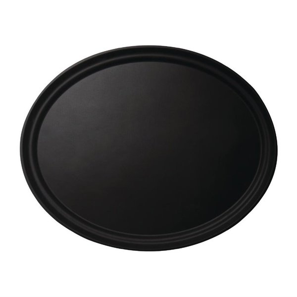 Cambro Cambro Camtread ovaal dienblad zwart 60 x 73cm | Ideaal voor horeca