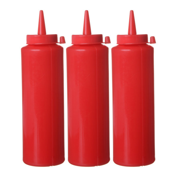 Hendi Hendi Sausdispenser flacon 20cl | Rood | Ø5xH18.5m | Set van 3 stuks